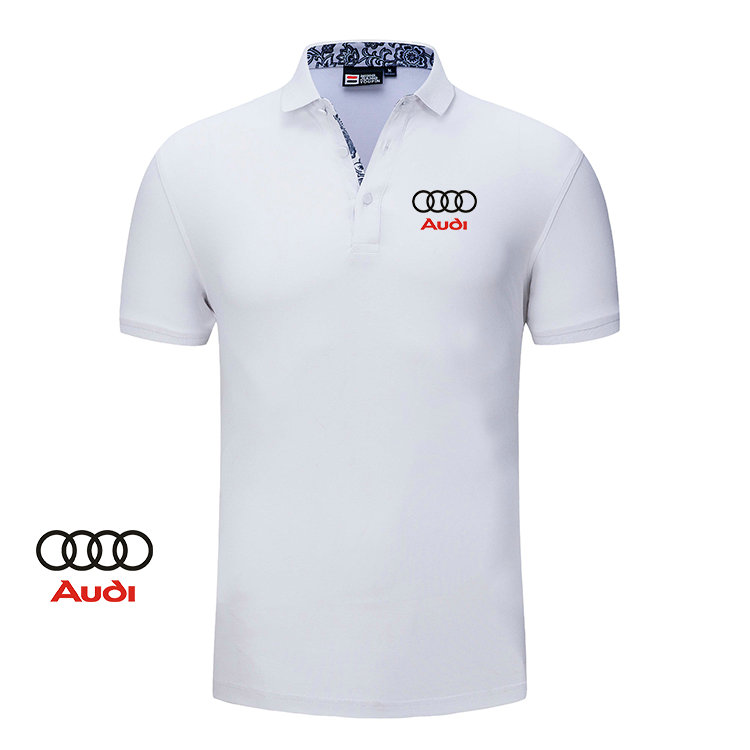 Polo Audi Homme 2022 Col Montant Slim Fit Coton Mercerisé Motif